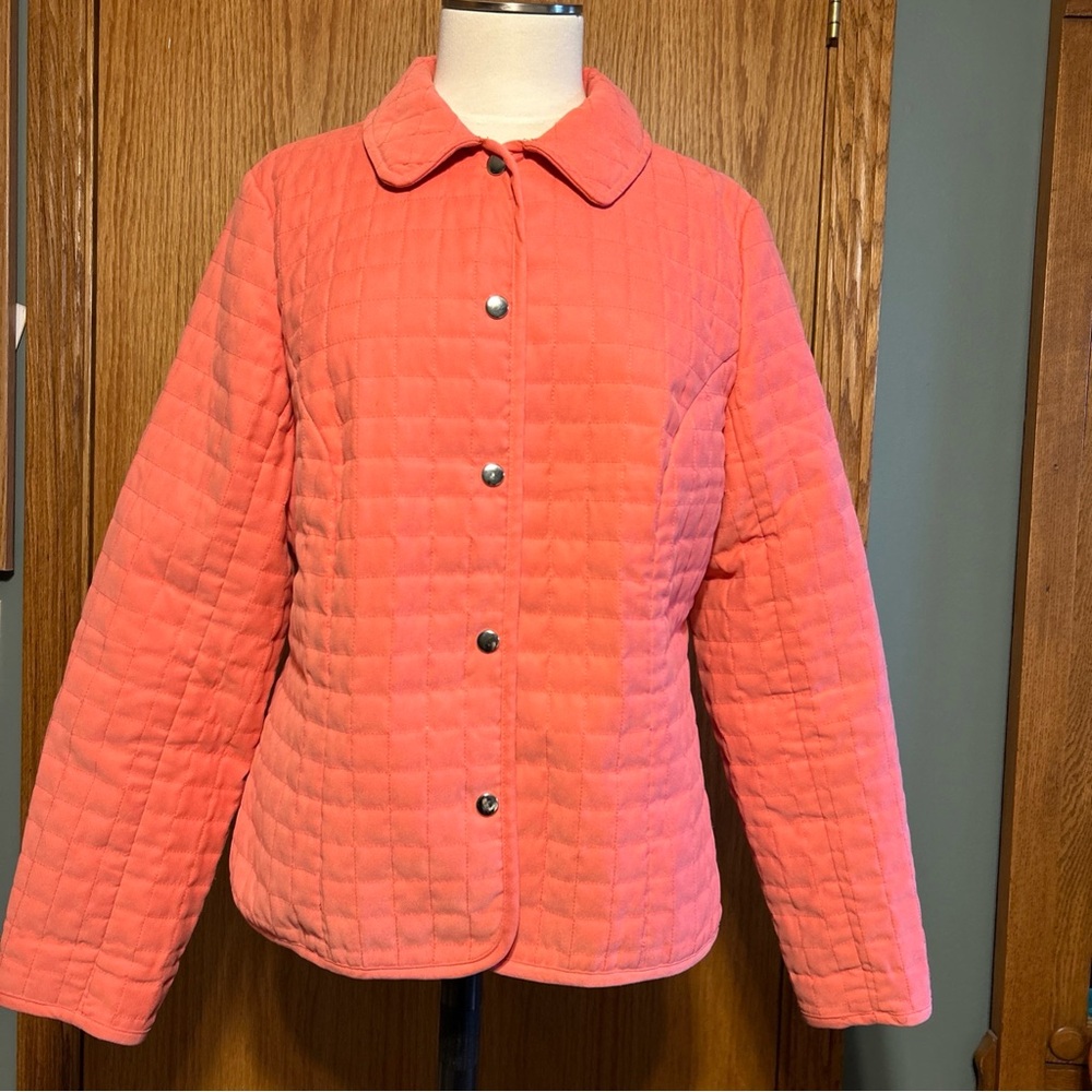 Briggs New York Quilted Dress Jacket   Woman Size 14 Quilted Lined Casual Granny